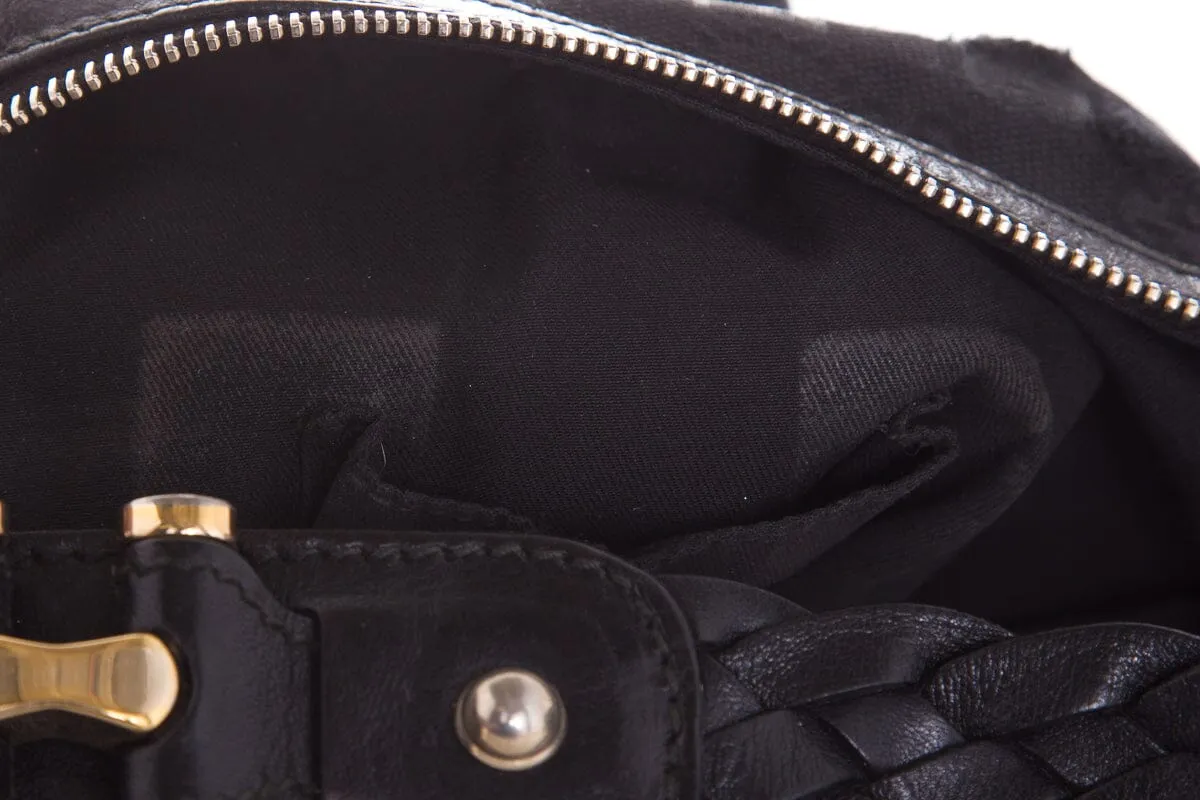 Gucci Vintage Black Monogram Hobo
