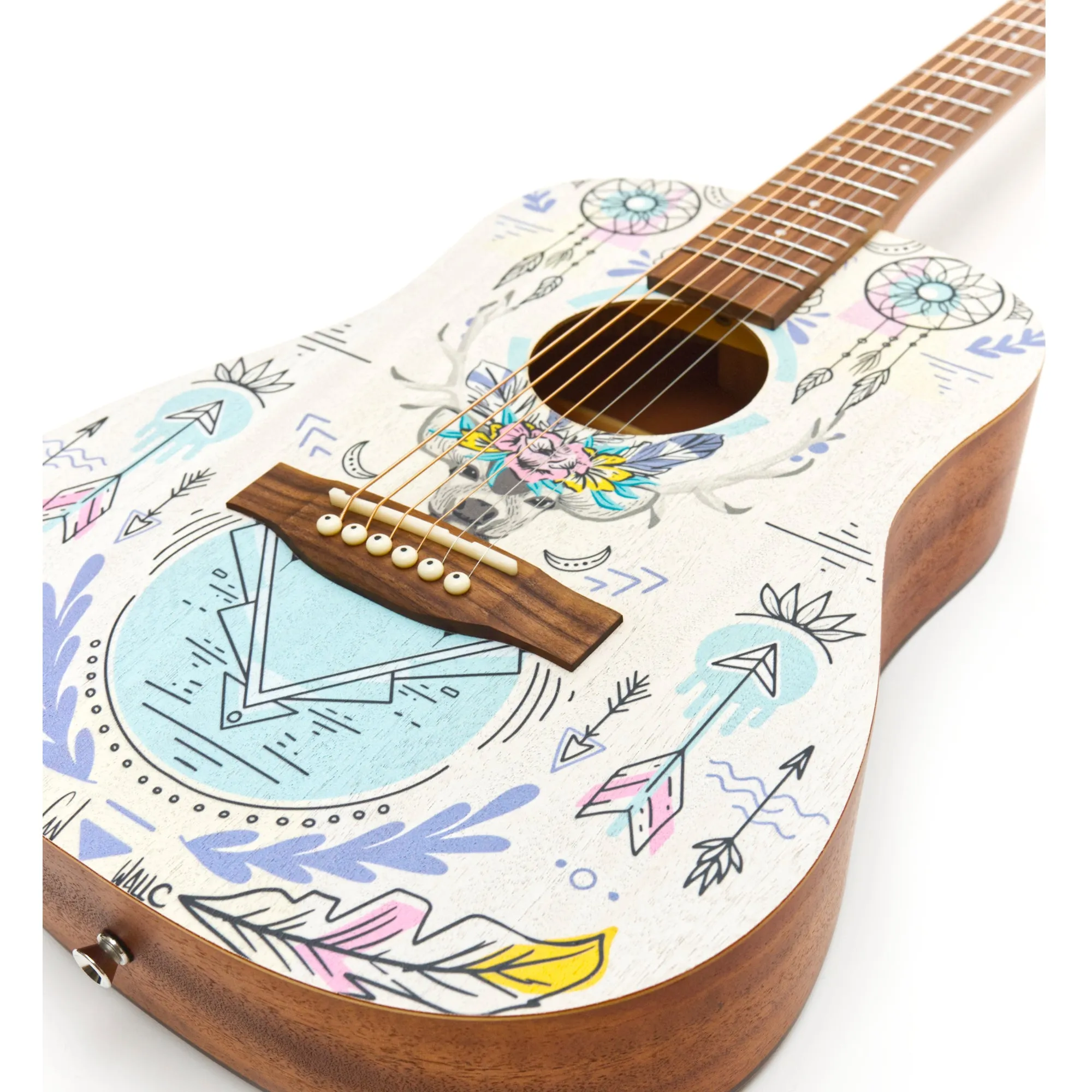 Guitarra Acústica Travel Indie 34" - Incluye Funda Acolchada