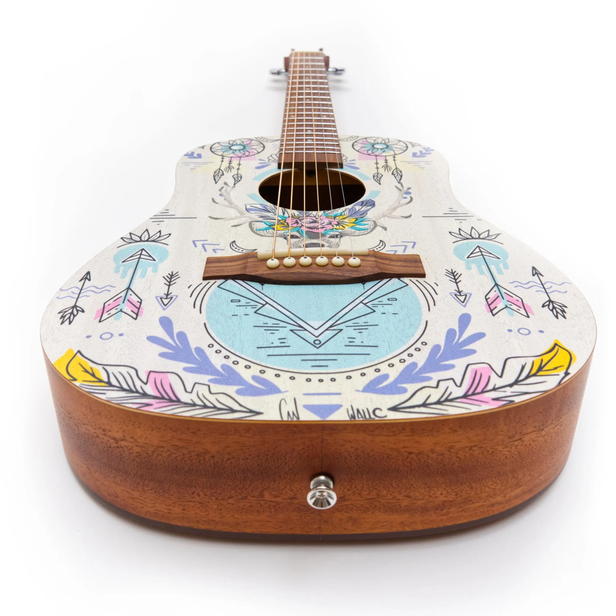 Guitarra Acústica Travel Indie 34" - Incluye Funda Acolchada