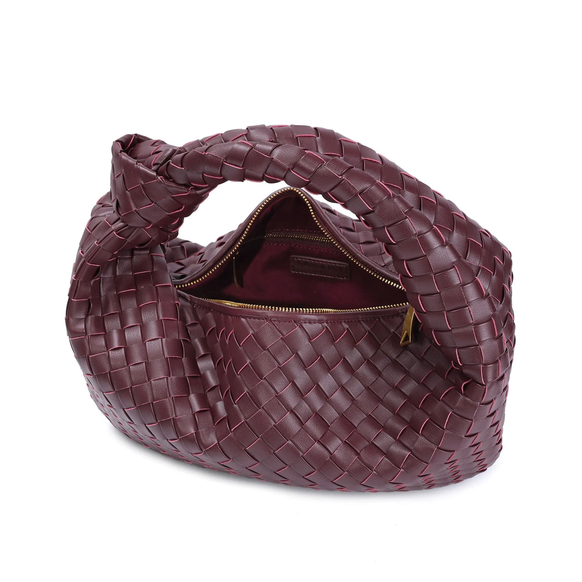 Hand-Woven Large Leather Hobo/Tote