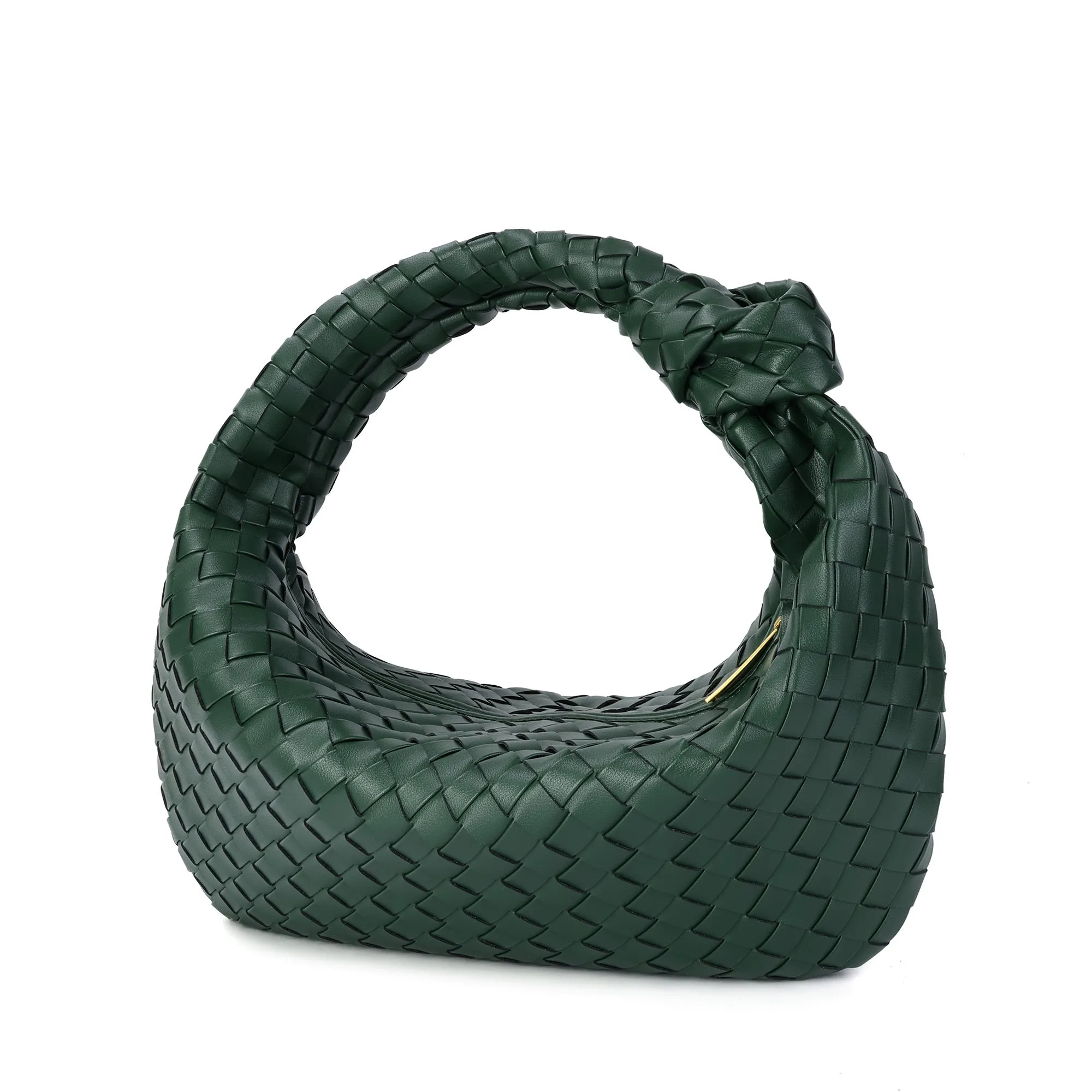 Hand-Woven Large Leather Hobo/Tote