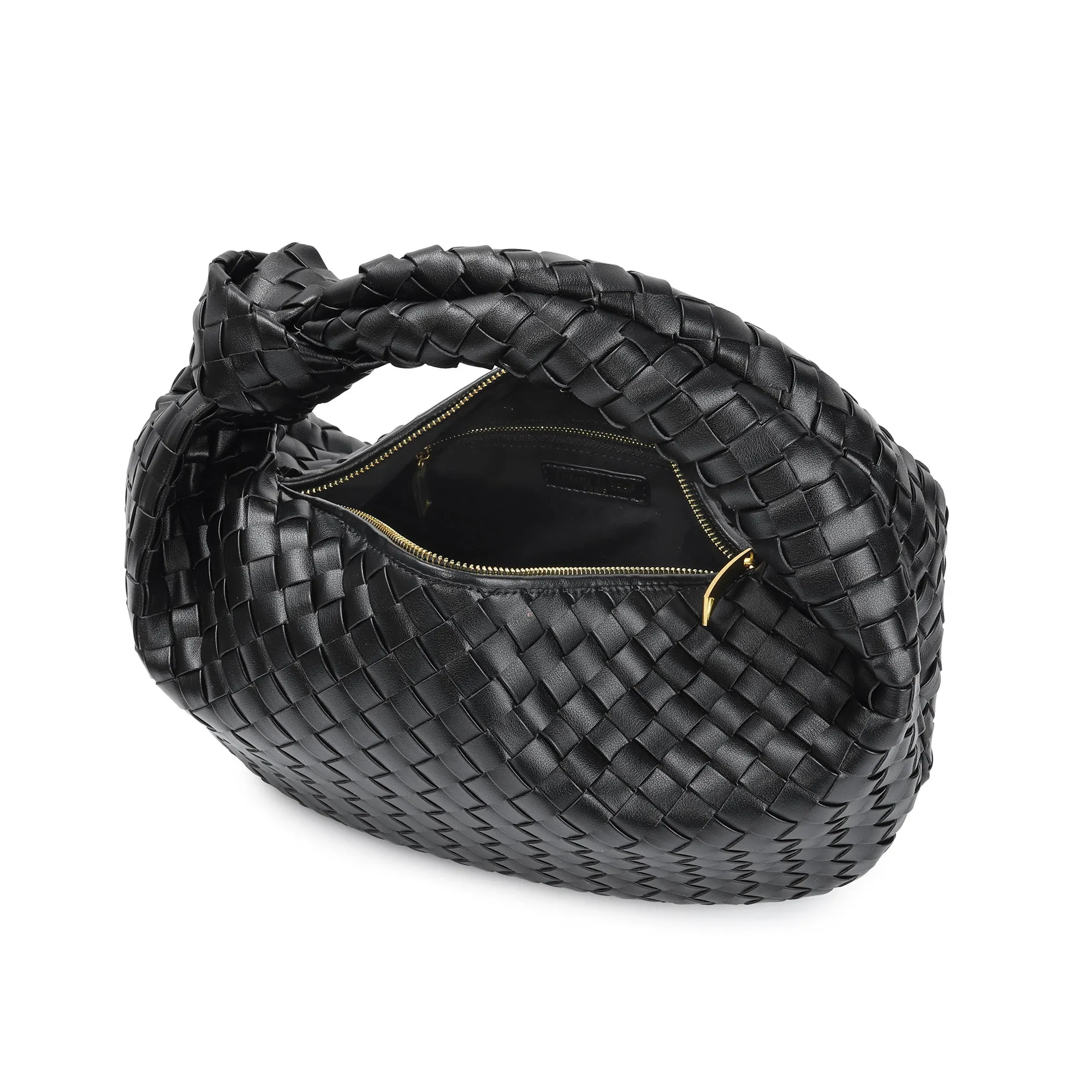 Hand-Woven Large Leather Hobo/Tote