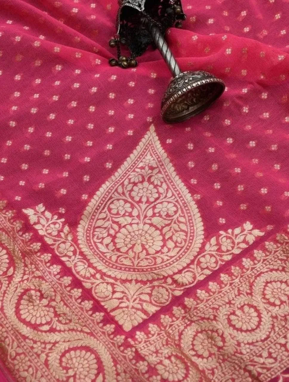 Handloom Banarasi Chiffon Khaddi Georgette Silk Saree