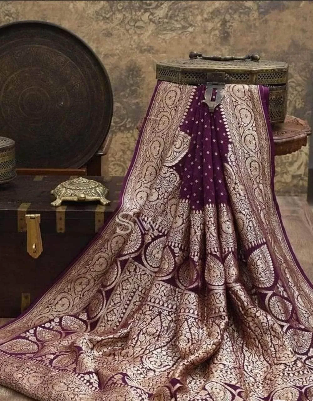 Handloom Banarasi Chiffon Khaddi Georgette Silk Saree