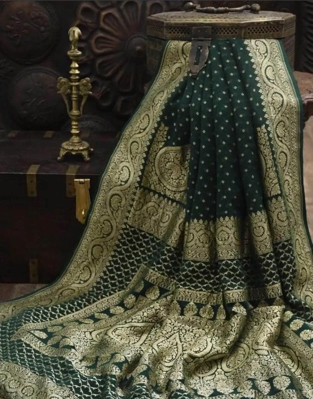 Handloom Banarasi Chiffon Khaddi Georgette Silk Saree
