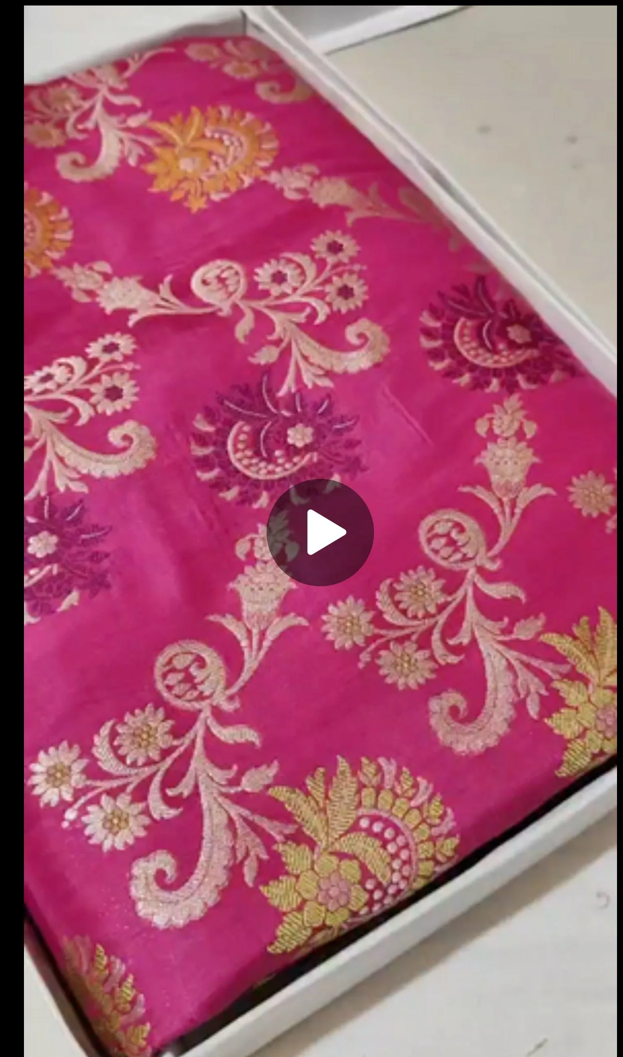 Handloom Woven Banarasi Khaddi Katan Meenakari Border Silk Saree