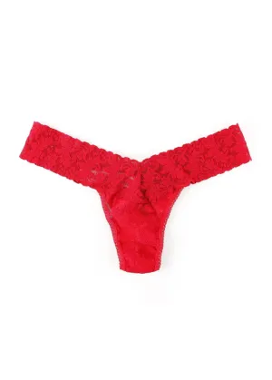 Hanky Panky Lace Low Rise Thong in Red