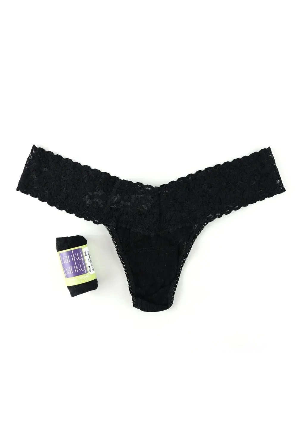 Hanky Panky Signature Lace Low Rise Thong in Black