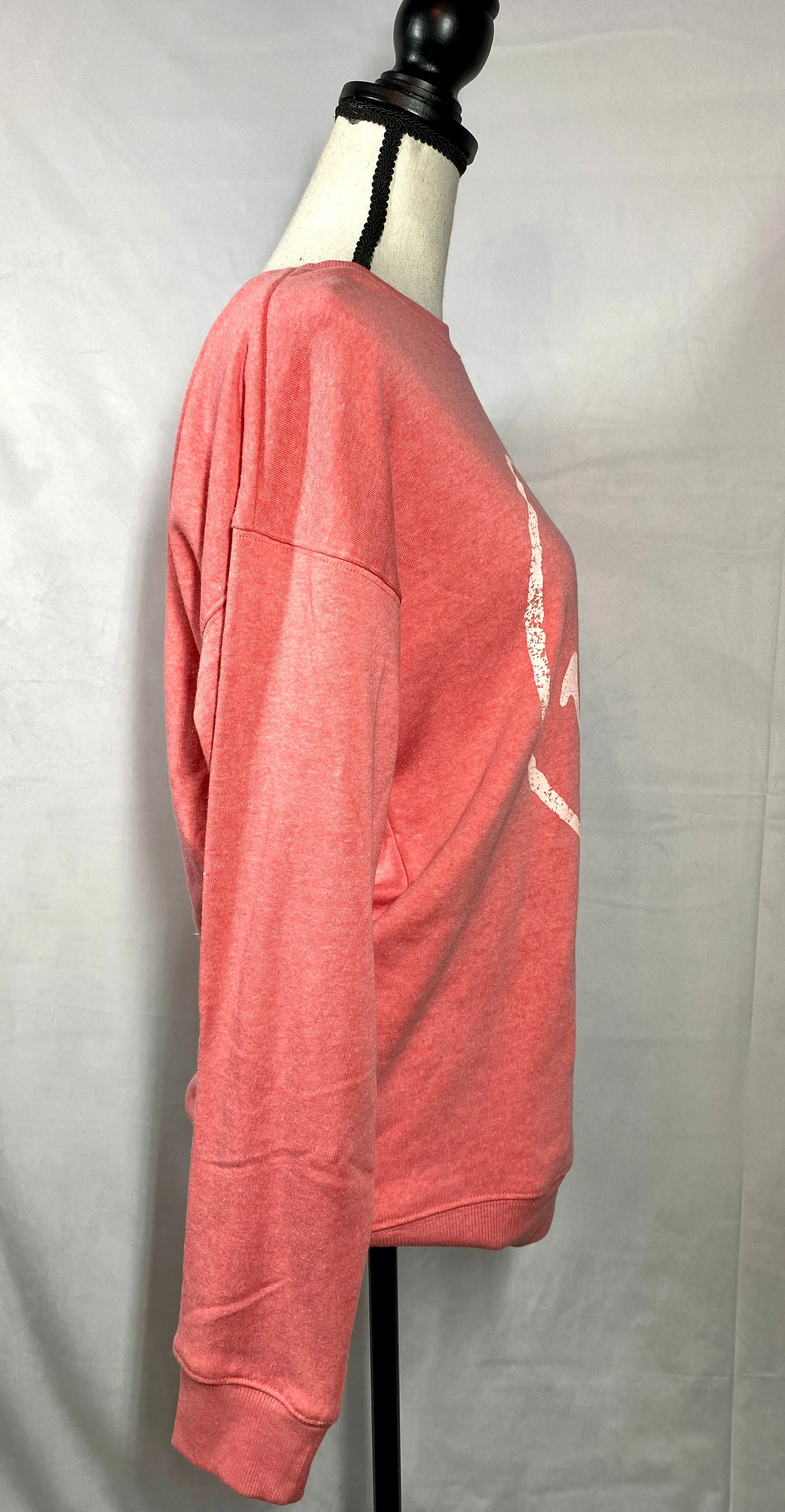 Happy Days Smiley Face Pink Sweatshirt