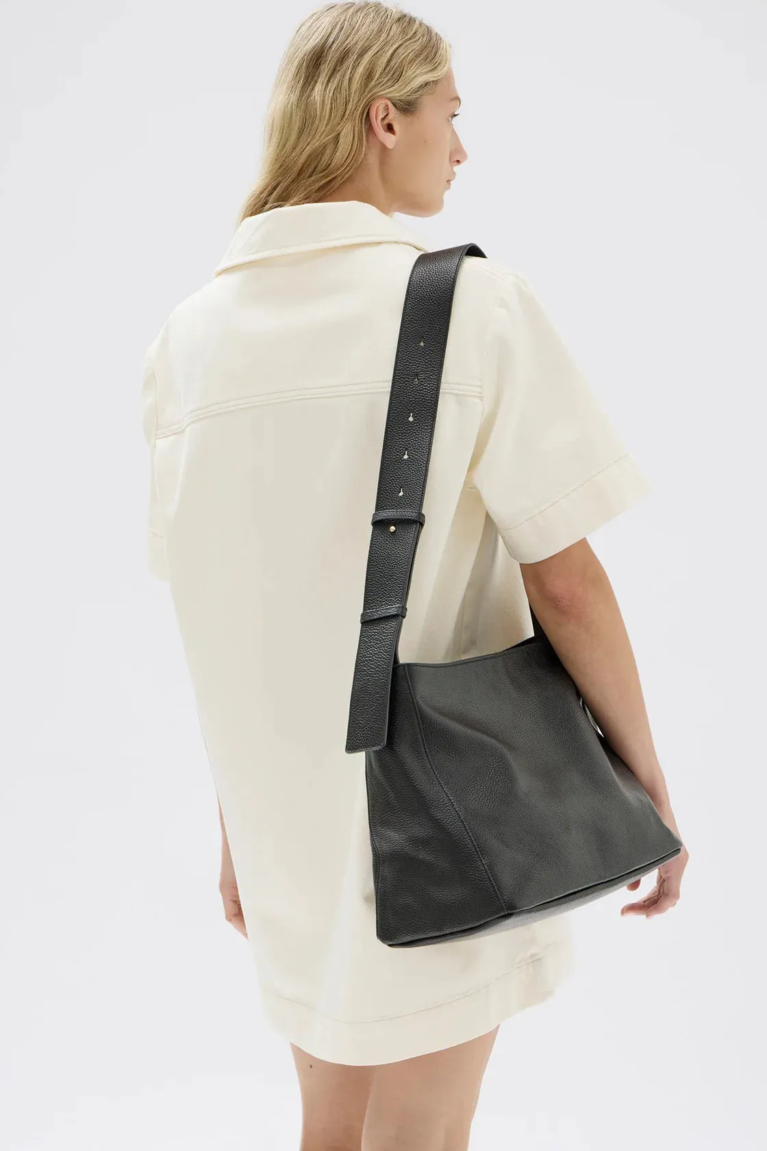 Hazel Leather Bag - Black