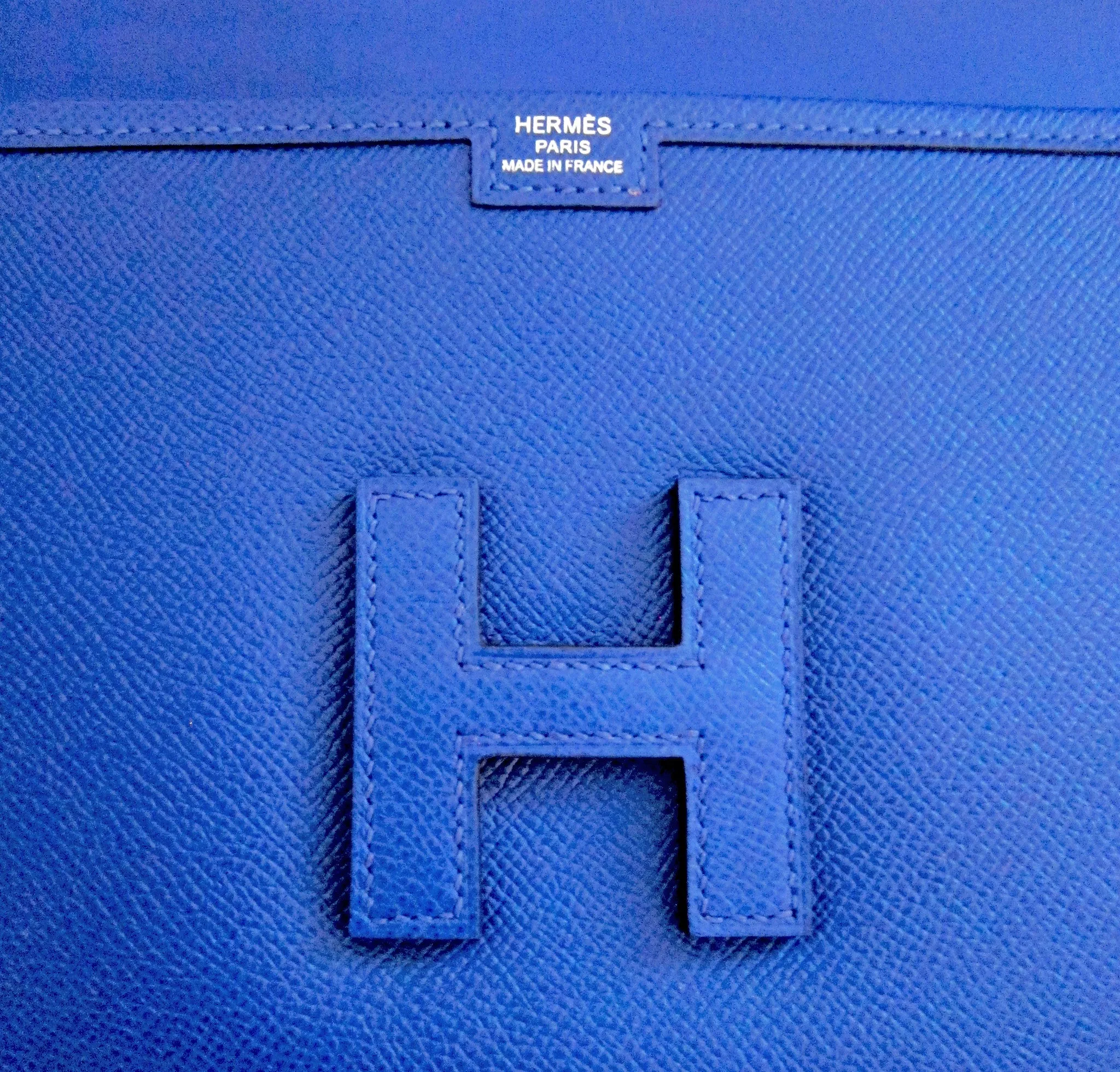 Hermes Blue Electric Epsom Jige Elan