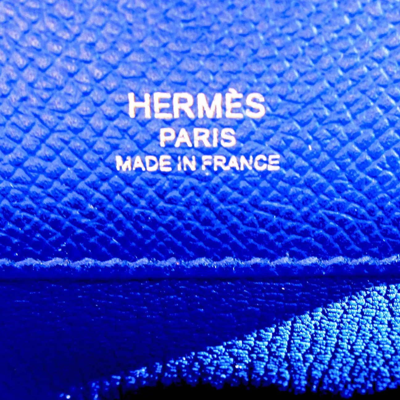 Hermes Blue Electric Epsom Kelly Cut Pochette Clutch Bag