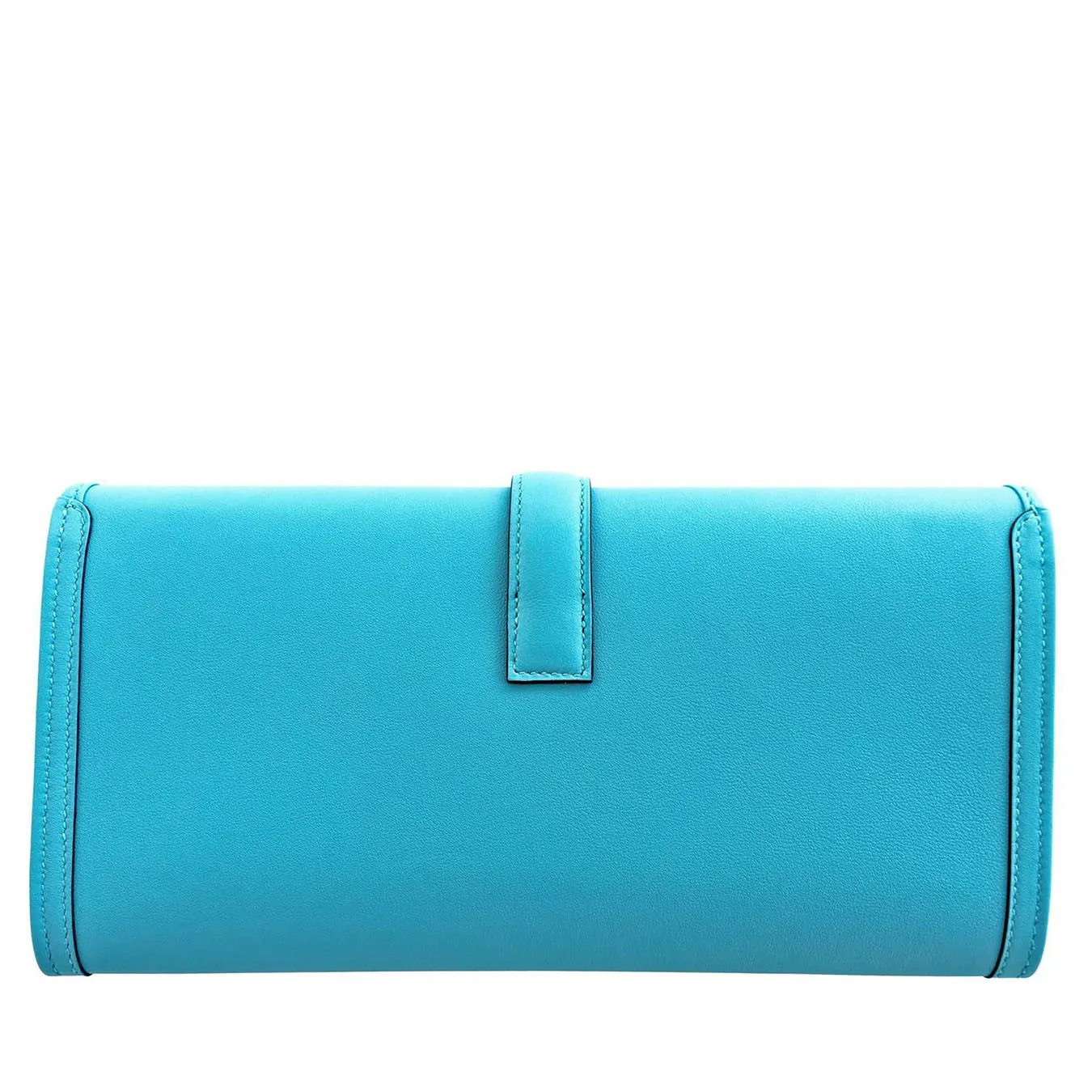 Hermes Blue Saint Cyr Jige Elan Clutch Bag Robin Egg Blue Charming
