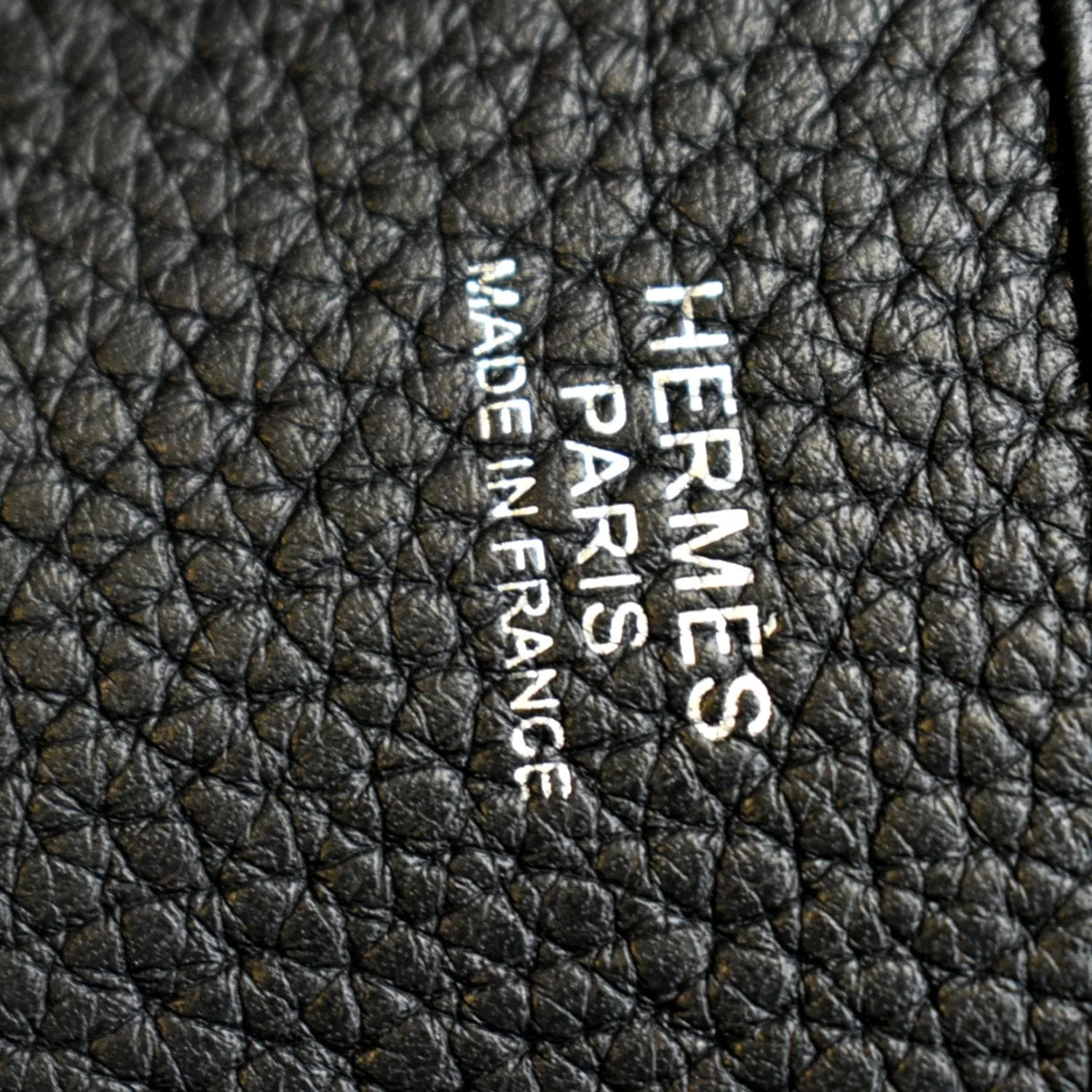 HERMES Evelyne GM Taurillon Clemence Crossbody Bag Black