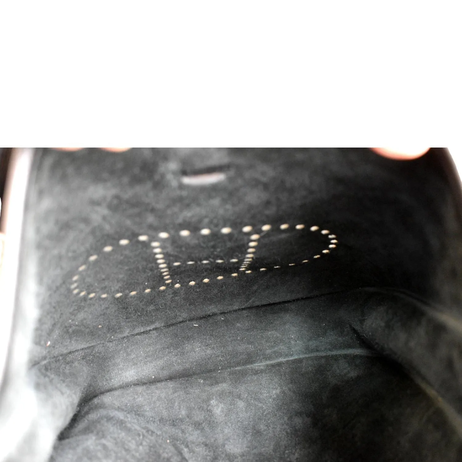 HERMES Evelyne GM Taurillon Clemence Crossbody Bag Black