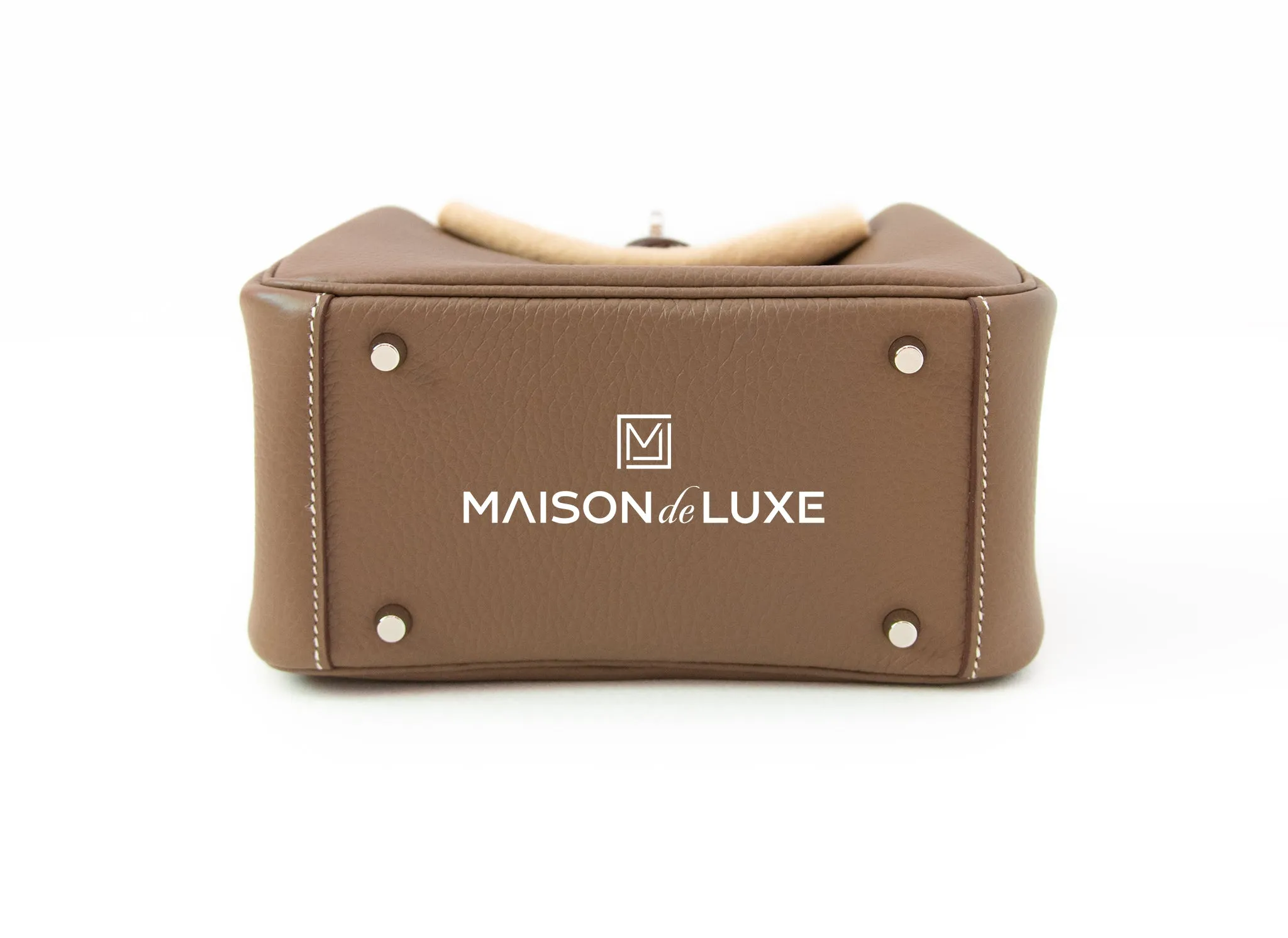 Hermes Mini Lindy 20 Etoupe Clemence Palladium Hardware