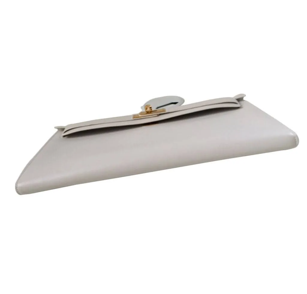 Hermès Kelly Cut Longue Pochette White Bag