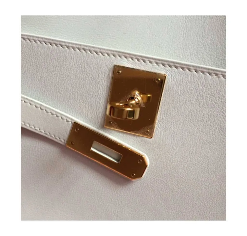 Hermès Kelly Cut Longue Pochette White Bag