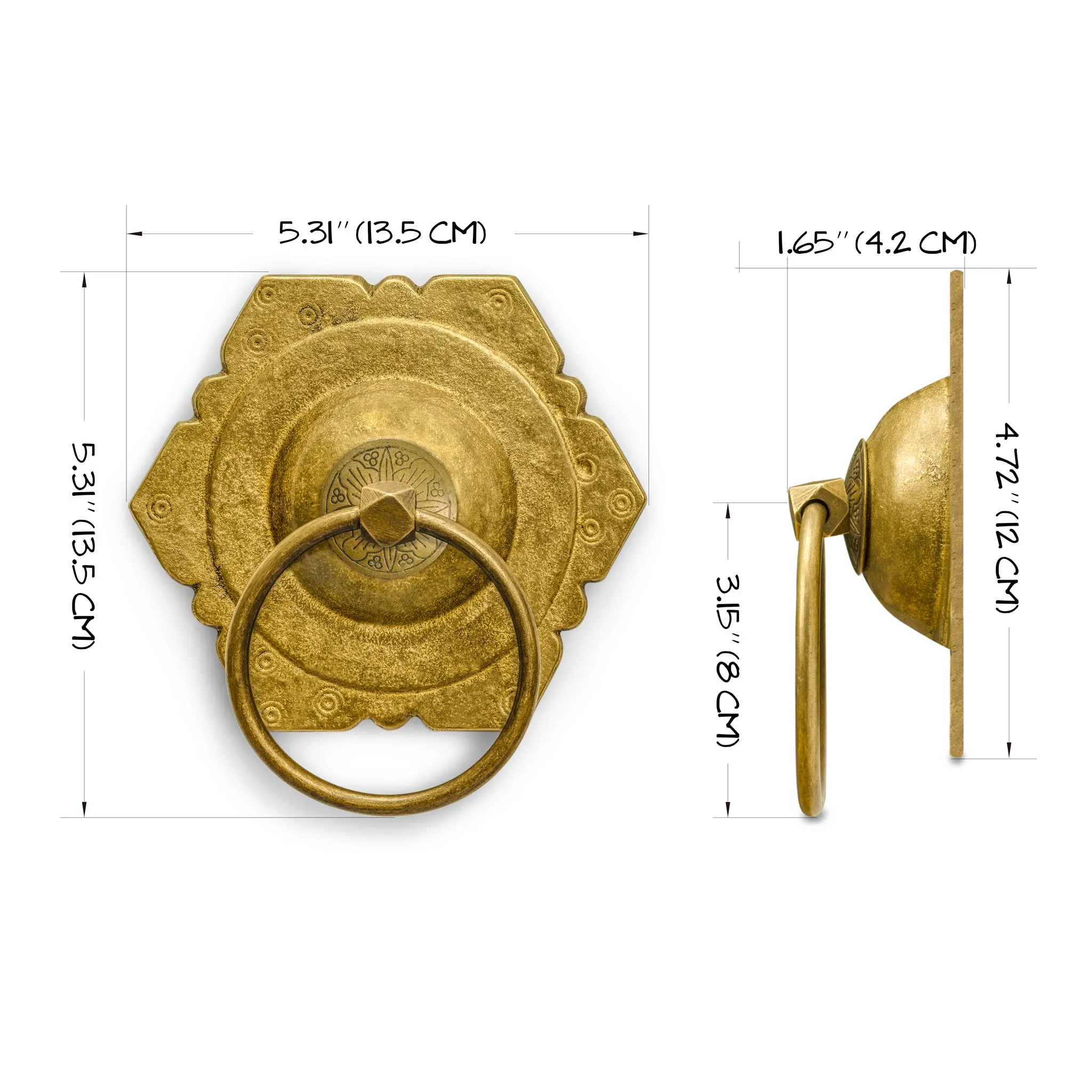 Hexagon Pulls 5.3" - Set of 2