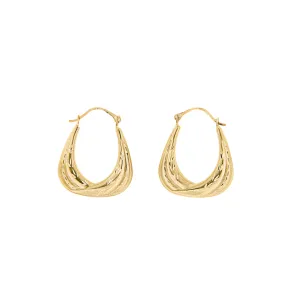 Hobo 14K Gold Hoop Earrings