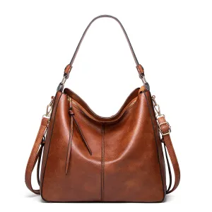 Hobo Leather Bags for Women【Brown/BLack/Grey Color】