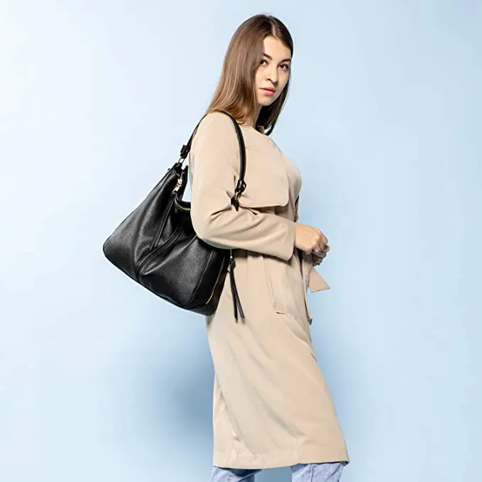 Hobo Leather Bags for Women【Brown/BLack/Grey Color】