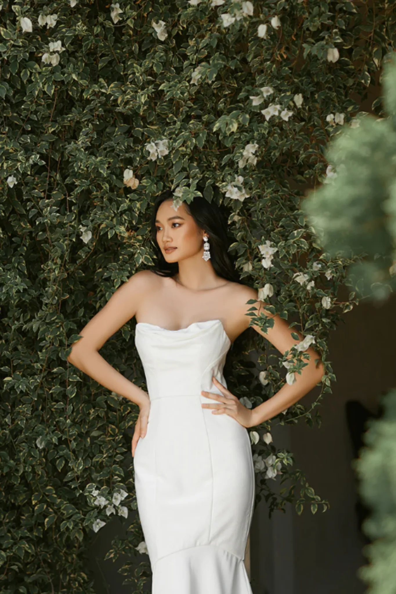 Hollywood Gown in White by Bariano - RENTAL