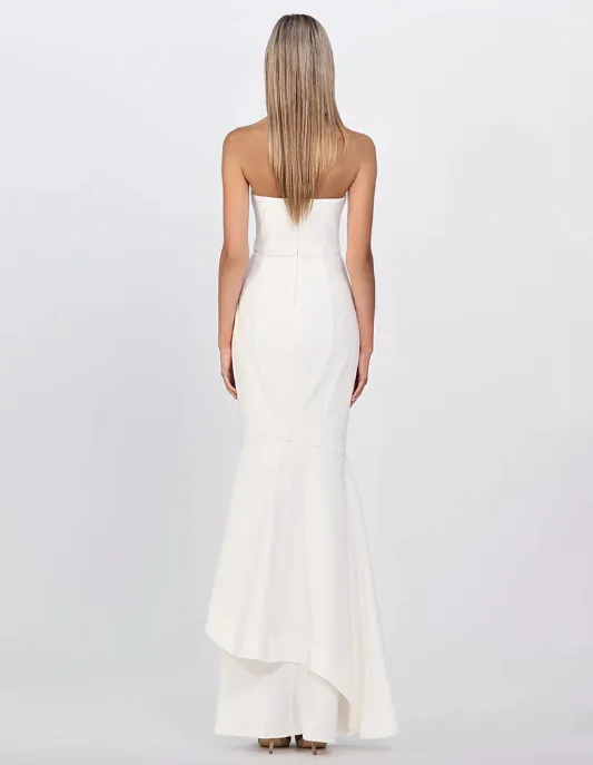 Hollywood Gown in White by Bariano - RENTAL