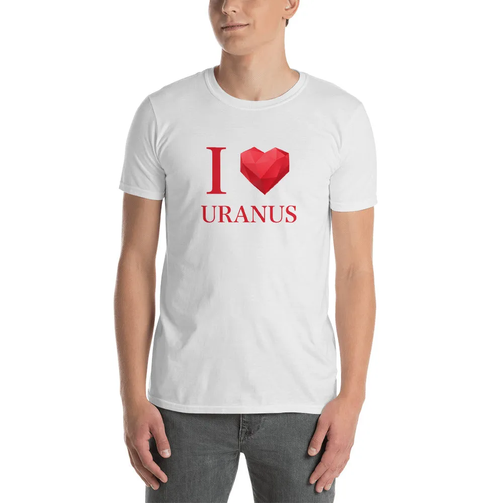 I Love Uranus T Shirt White Funny Gay T Shirt Short-Sleeve Gay T-Shirt