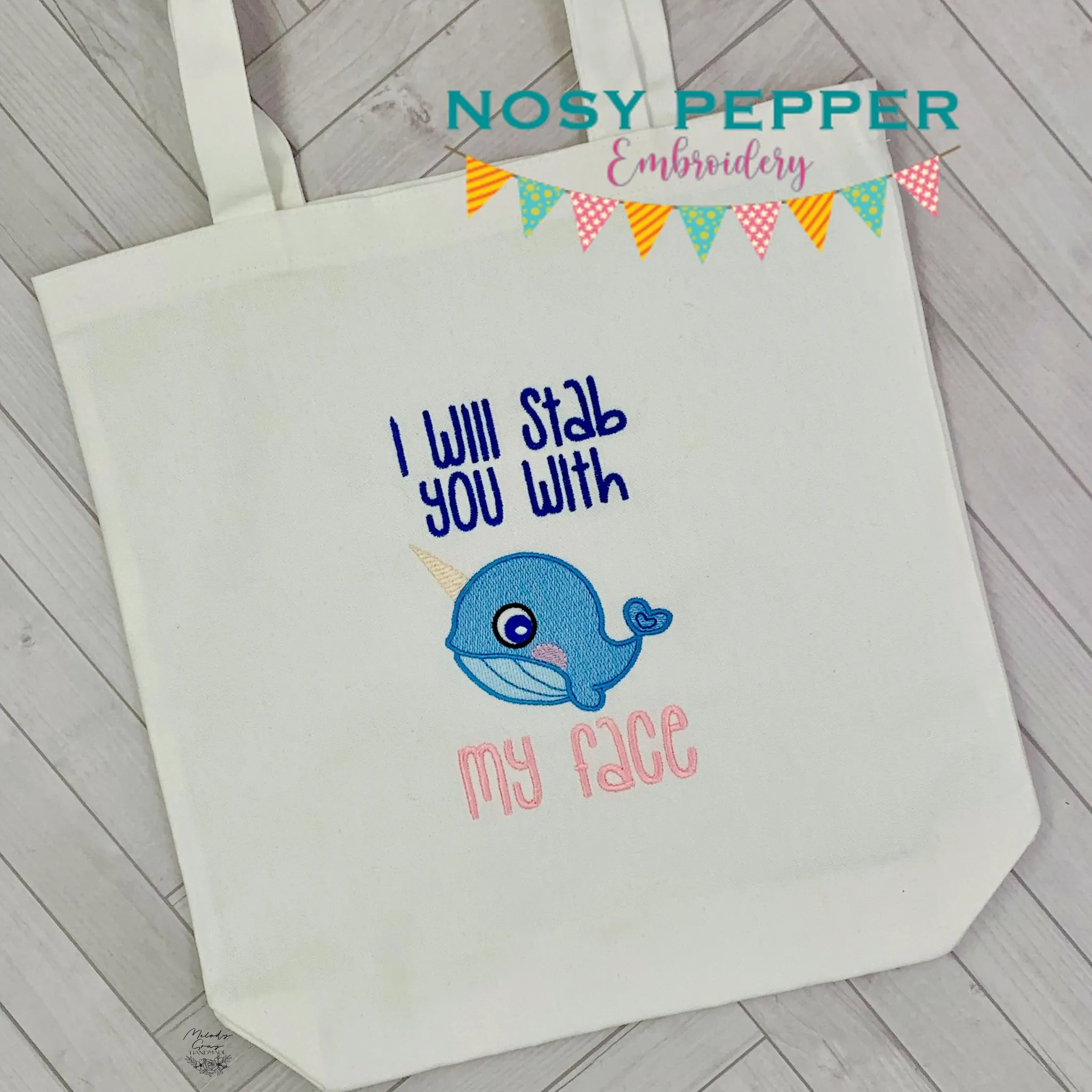 I Will Stab You With My Face machine embroidery design (4 sizes included) DIGITAL DOWNLOAD