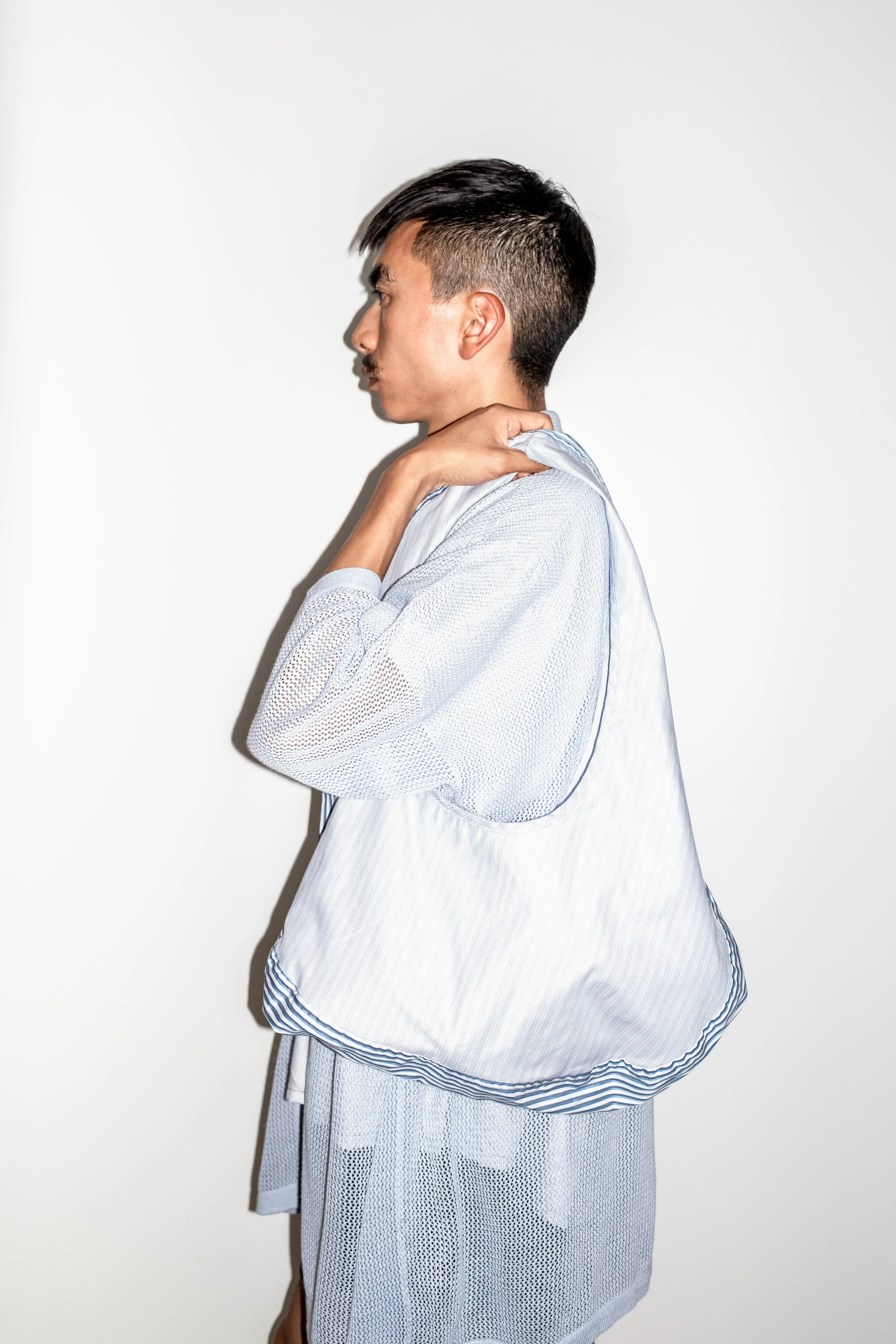 Innes Tote in Blue   Multi Stripe