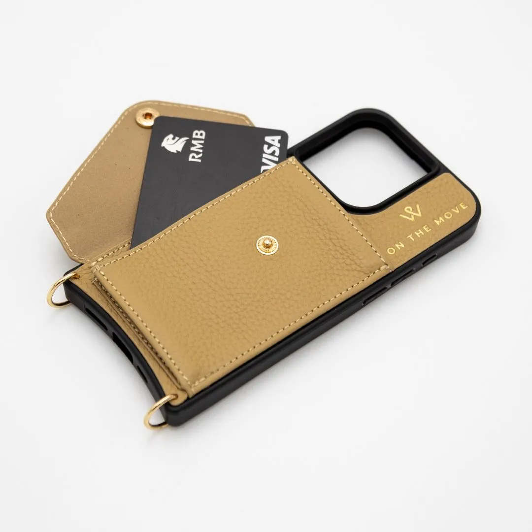 iPhone Tan Premium Leather cover, Strap & Purse
