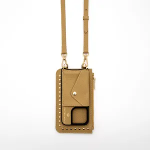 iPhone Tan Premium Leather cover, Strap & Purse
