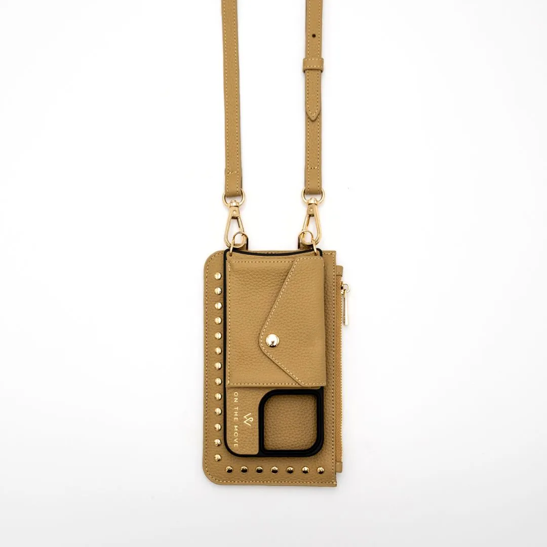iPhone Tan Premium Leather cover, Strap & Purse