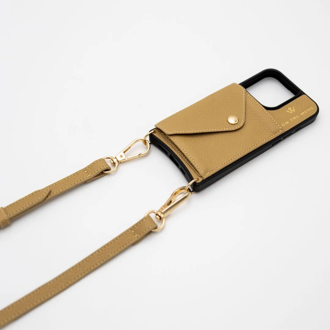 iPhone Tan Premium Leather cover, Strap & Purse