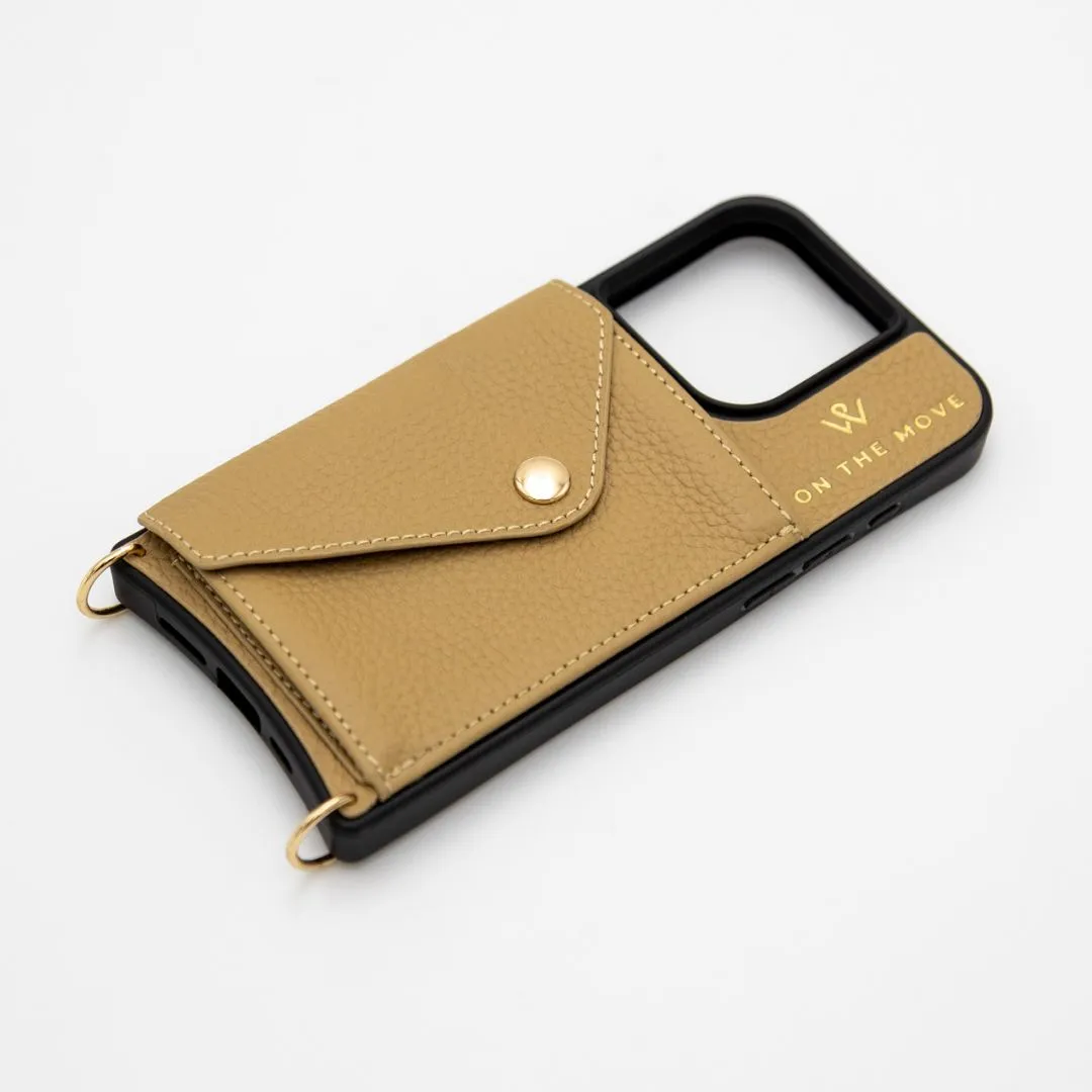 iPhone Tan Premium Leather cover, Strap & Purse