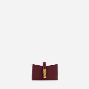 Isla Cardholder - Chèvre Bordeaux