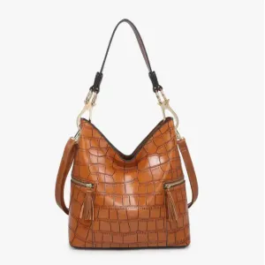 Jen & Co Rochelle Crocodile Hobo Bag