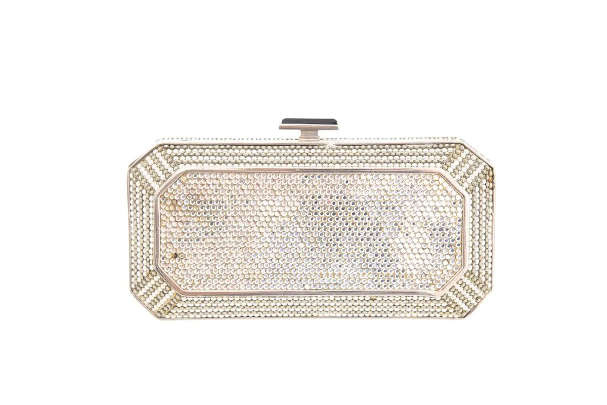 Judith Leiber Silver Crystal Clutch