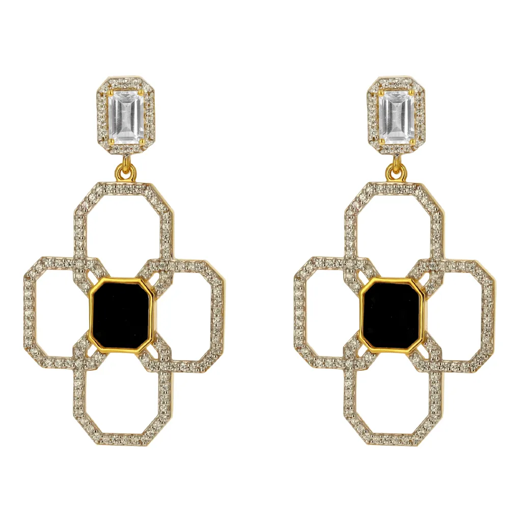 Juno Flora Tous Le Jour Earring - Black Onyx