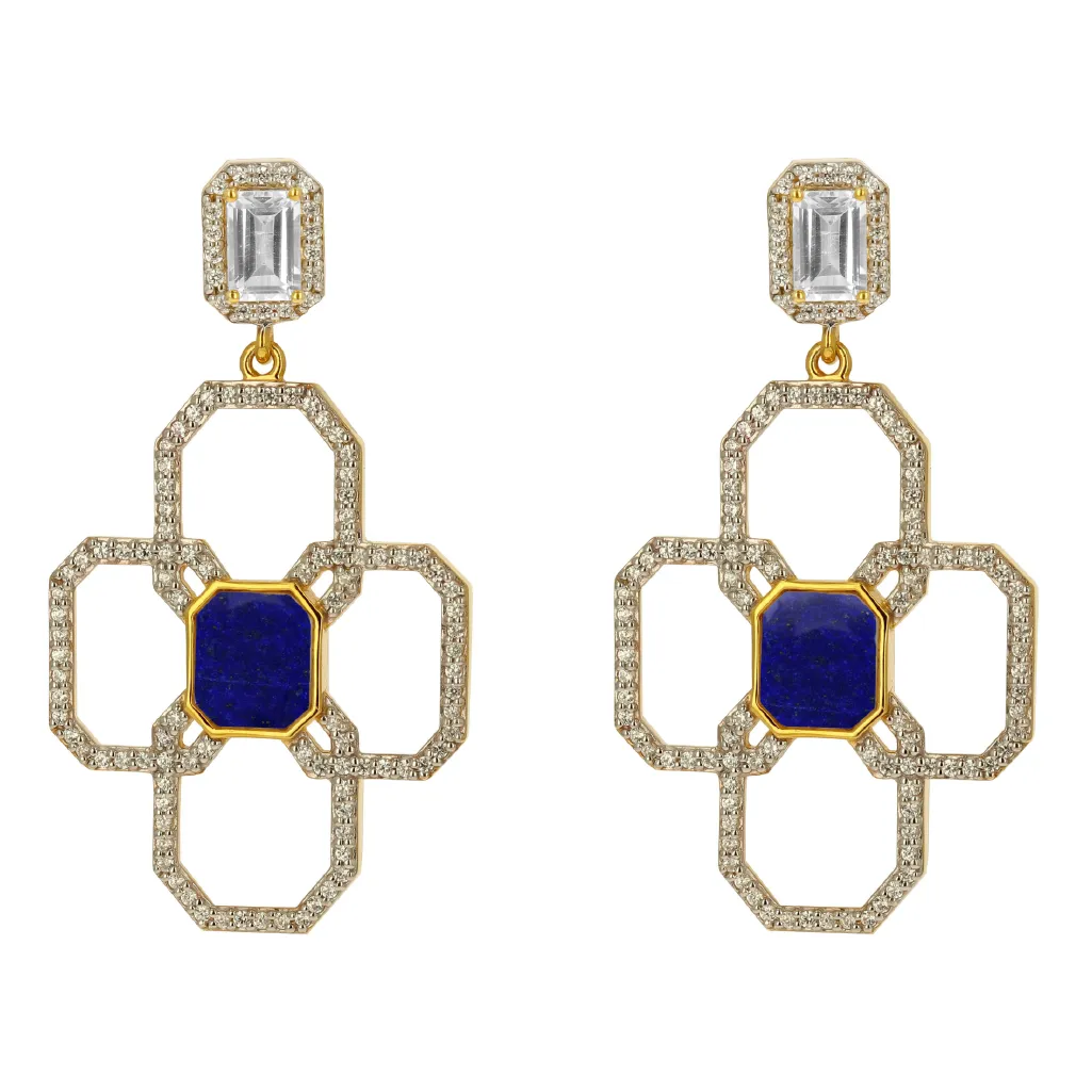 Juno Flora Tous Le Jour Earring - Lapis
