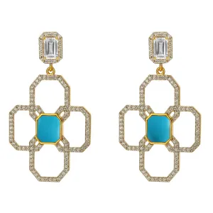 Juno Flora Tous Le Jour Earring - Turquoise