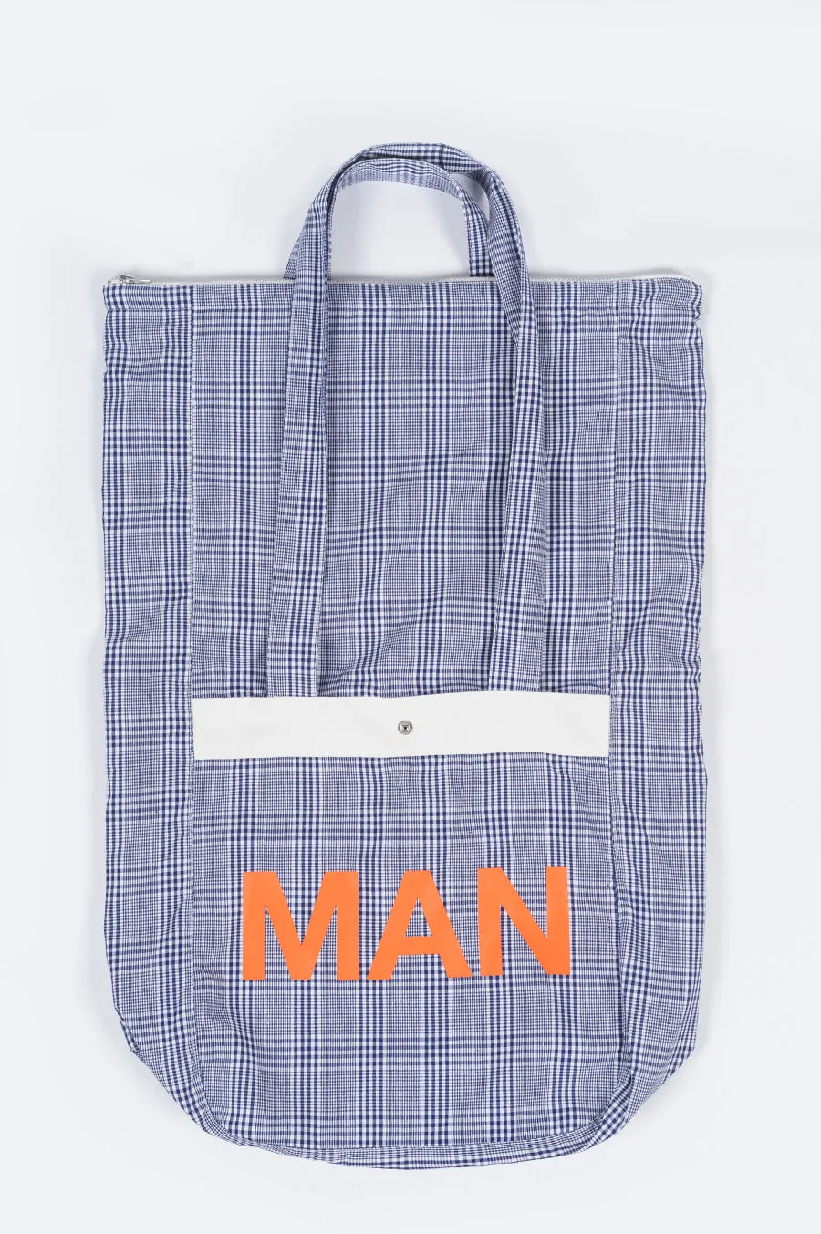 JUNYA WATANABE MAN RAYON COTTON TOTE BLUE WHITE