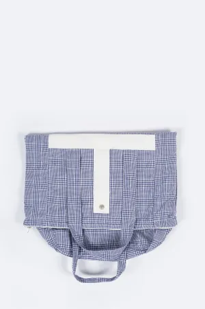 JUNYA WATANABE MAN RAYON COTTON TOTE BLUE WHITE