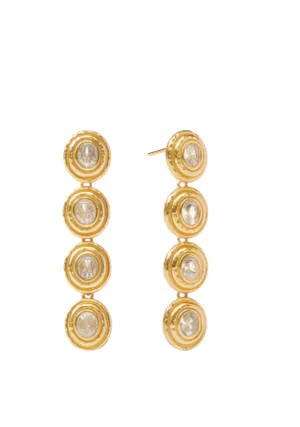 JV Tudor Tier Earrings: CZ