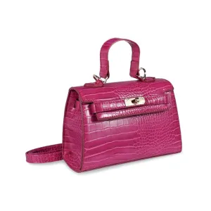 Kelly Croc Bag- Magenta
