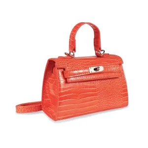 Kelly Croc Bag- Orange