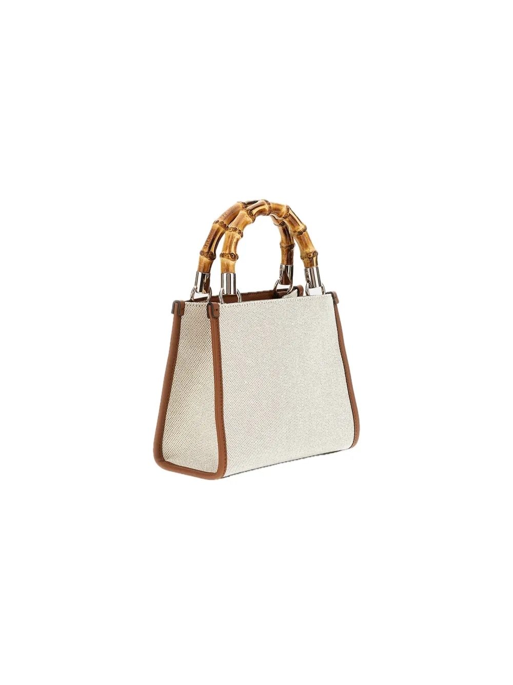 Kerima Bamboo 2 Cpmt Mini Tote - Natural Latte Logo