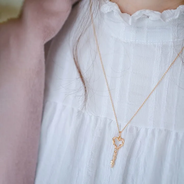 Key to True Love Necklace (Solid Silver)