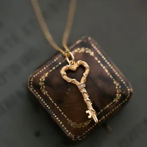 Key to True Love Necklace (Solid Silver)